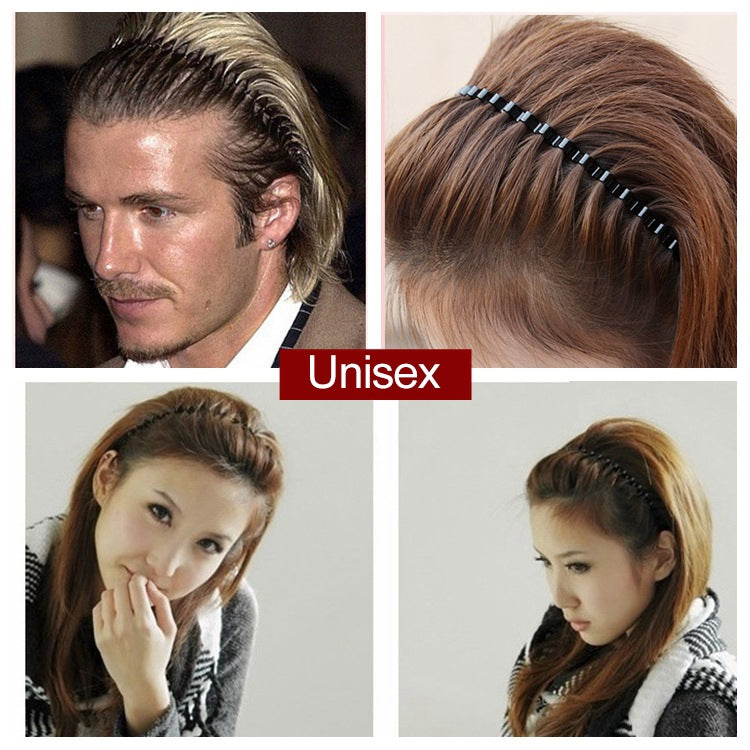 Accessori per capelli con fascia sportiva per capelli ondulati semplici unisex da 2 pezzi