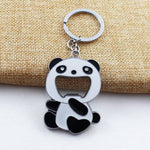 2 PCS Cartoon Animal Shape Beer Bottle Opening Tool Opener Ciondolo portachiavi Panda, Animal Shape Beer Bottle Opening
