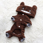 Costume in pile di corallo per animali domestici Cappotto caldo per cani cincillà carino, XS, S, M, L, XL, 2XL