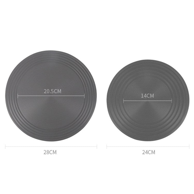 Piastra termoconduttiva fornello a gas Cucina Piastra scongelamento rapido Pentola Piastra termoconduttiva nera anti-combustione, 24cm, 28cm