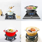 Piastra termoconduttiva fornello a gas Cucina Piastra scongelamento rapido Pentola Piastra termoconduttiva nera anti-combustione, 24cm, 28cm