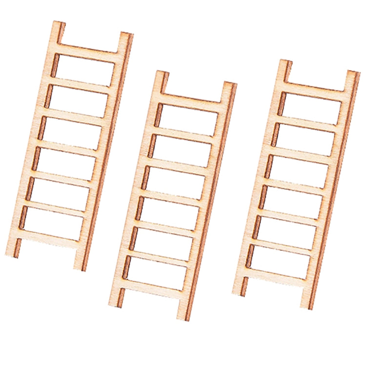 10 PCS Simulazione Scaletta Decorazione Scala in legno Corridoio Micro Paesaggio Succulente Decorazioni fai da te in vaso, Simulation Ladder Decorations