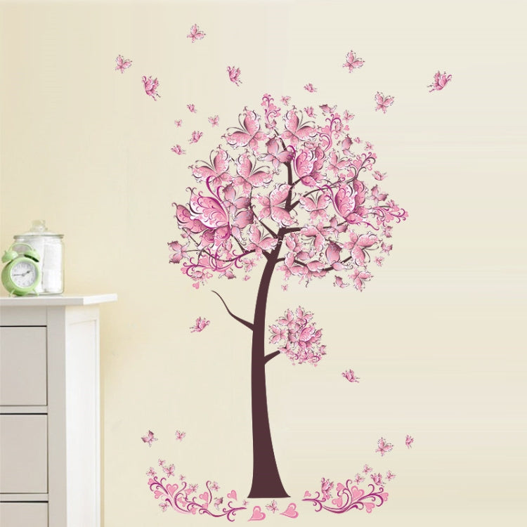 Adesivi murali albero e farfalle 45x60 cm in PVC