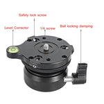 BENXIN DY-60N Base di regolazione orizzontale universale Tavolo di regolazione panoramica per fotocamera reflex pan-tilt Base emisferica, DY-60N 1/4 inch