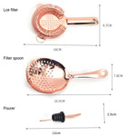 Set di miscelazione per cocktail 11 in 1. Filtro per vino, Rose Gold, Gold, Silver, Black