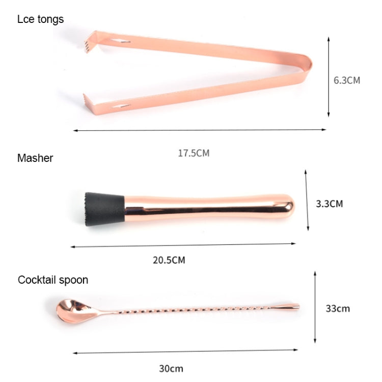 Set di miscelazione per cocktail 11 in 1. Filtro per vino, Rose Gold, Gold, Silver, Black