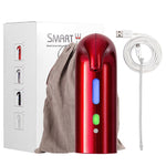 Decanter per vino intelligente ricaricabile tramite USB per vino rosso, White, Black, Red