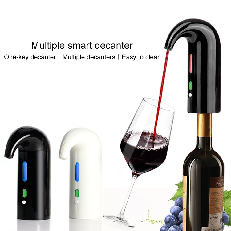 Decanter per vino intelligente ricaricabile tramite USB per vino rosso, White, Black, Red
