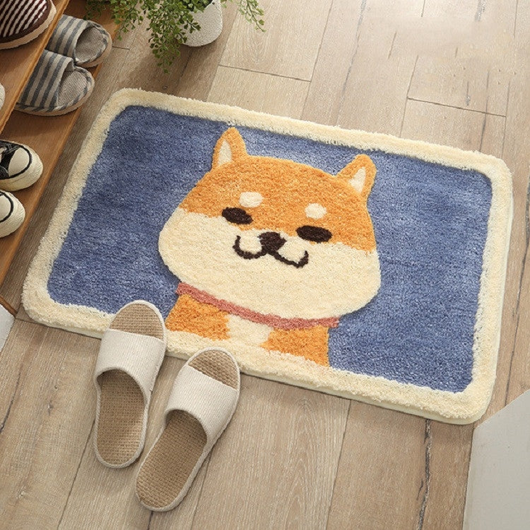 Tappetino assorbente antiscivolo per il bagno di casa, che flocca i cartoni animati, 45×65 cm, 50×80 cm