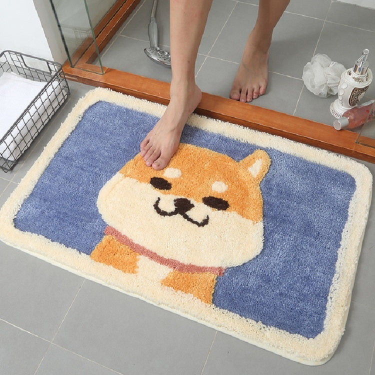 Tappetino assorbente antiscivolo per il bagno di casa, che flocca i cartoni animati, 45×65 cm, 50×80 cm