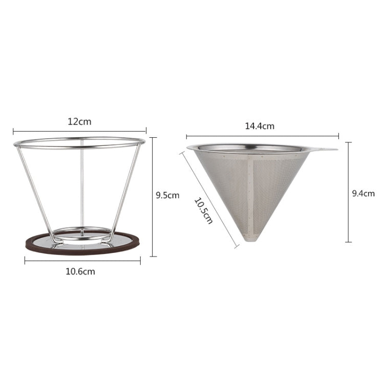 Cartuccia filtrante a cono filtrante in acciaio inossidabile Tazza filtrante in carta senza tè e caffè, Stainless Steel Filter