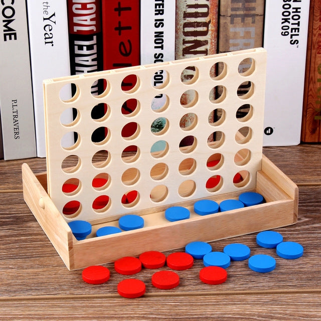 Giocattoli educativi internazionali in legno per bambini. Dama a scacchiera verticale, Vertical Link Board Checkersers