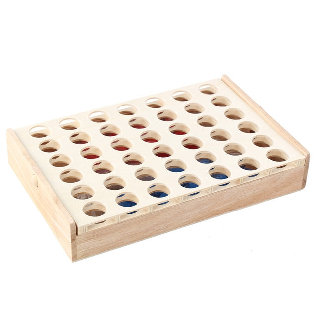 Giocattoli educativi internazionali in legno per bambini. Dama a scacchiera verticale, Vertical Link Board Checkersers