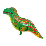 2 pezzi di modellazione di dinosauri in foglio di alluminio palloncino per bambini decorazione di compleanno per feste giocattolo, Large Red Tyrannosaurus, Large Yellow Tyrannosaurus, Large Green Tyrannosaurus, Large Pink Long-necked Dragon            ...