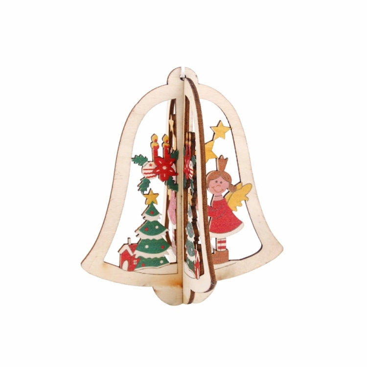 Ciondolo in legno di Natale 3D Ornamento per albero di Natale Decorazione fai da te per albero di Natale di Babbo Natale