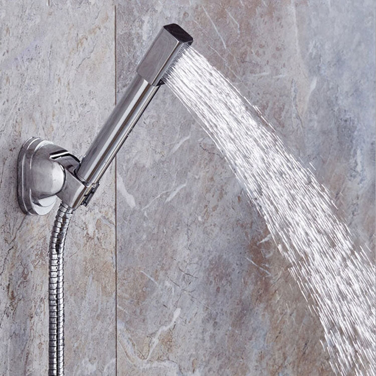 Doccia a mano rotonda in rame puro cromato per bagno, Round Hand Shower