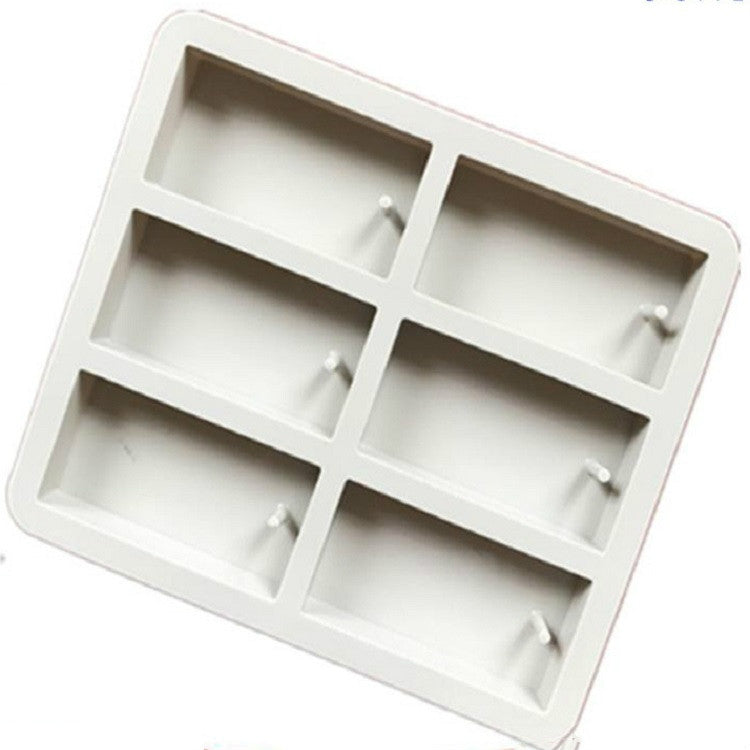 Stampo in silicone per sapone fatto a mano in cera per aromaterapia, Six Grid Rectangle, Three Rectangle Three Oval, Six Lattice Rhombus, Three  Round Three Ring, Six Lattice Round Key, Two Round Two Square Two Rhombus