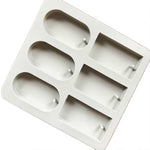 Stampo in silicone per sapone fatto a mano in cera per aromaterapia, Six Grid Rectangle, Three Rectangle Three Oval, Six Lattice Rhombus, Three  Round Three Ring, Six Lattice Round Key, Two Round Two Square Two Rhombus
