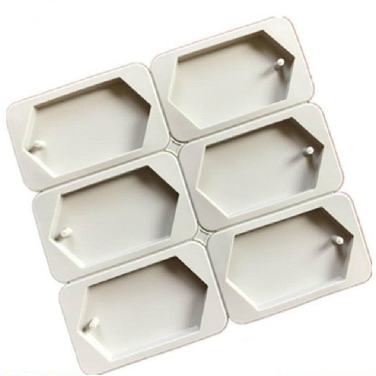 Stampo in silicone per sapone fatto a mano in cera per aromaterapia, Six Grid Rectangle, Three Rectangle Three Oval, Six Lattice Rhombus, Three  Round Three Ring, Six Lattice Round Key, Two Round Two Square Two Rhombus