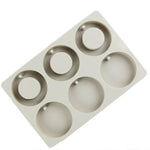 Stampo in silicone per sapone fatto a mano in cera per aromaterapia, Six Grid Rectangle, Three Rectangle Three Oval, Six Lattice Rhombus, Three  Round Three Ring, Six Lattice Round Key, Two Round Two Square Two Rhombus