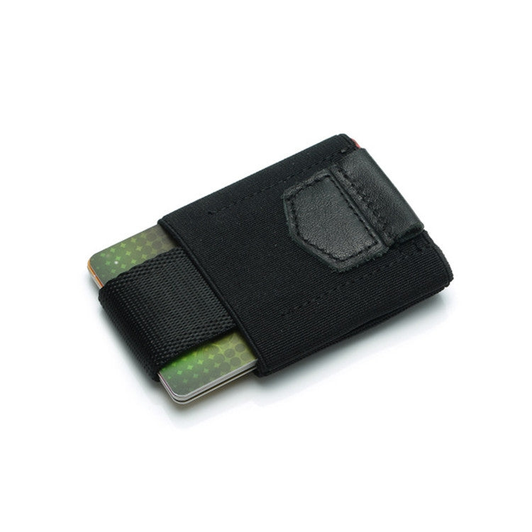 Porta carte elastico Porta carte di credito in pelle per uomo e donna