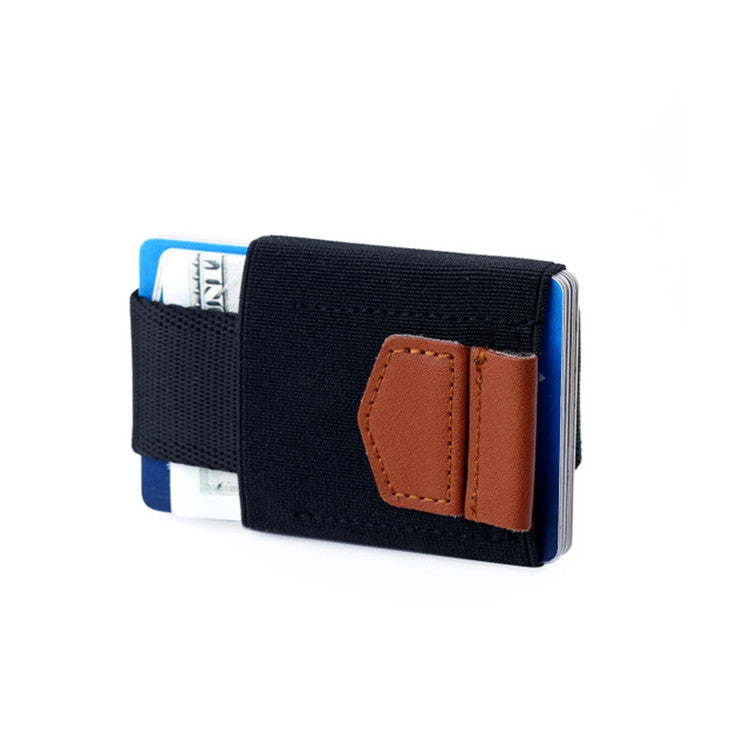 Porta carte elastico Porta carte di credito in pelle per uomo e donna