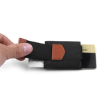 Porta carte elastico Porta carte di credito in pelle per uomo e donna