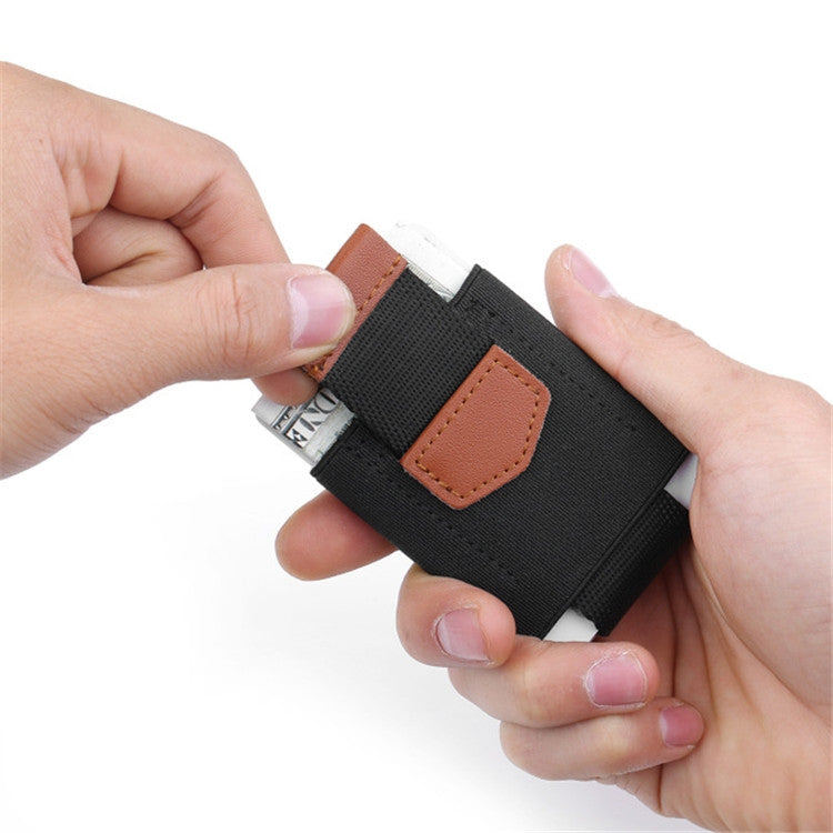 Porta carte elastico Porta carte di credito in pelle per uomo e donna