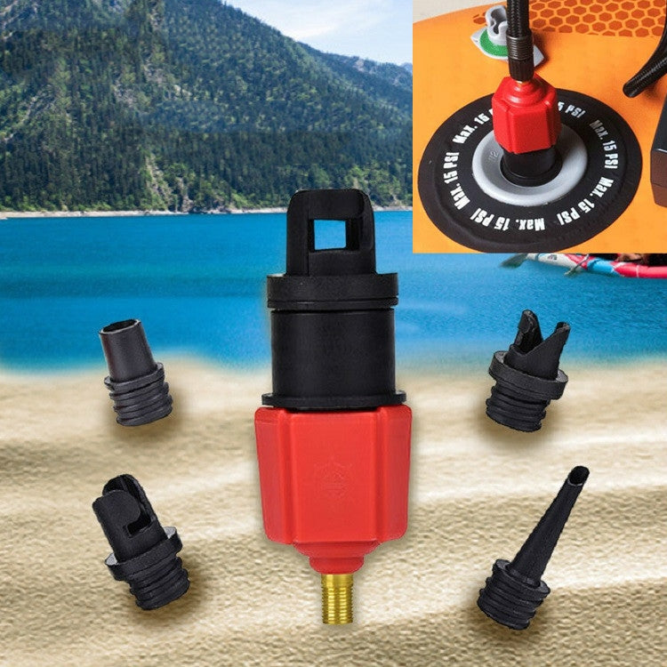 Adattatore per valvola dell'aria per letto gonfiabile per gommone da surf, adattatore per pompa di aria per auto, Air Pump Adapter(Red), Air Pump Adapter(Blue)