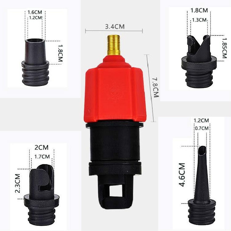 Adattatore per valvola dell'aria per letto gonfiabile per gommone da surf, adattatore per pompa di aria per auto, Air Pump Adapter(Red), Air Pump Adapter(Blue)