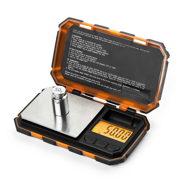 Mini bilancia digitale di precisione per gioielli in argento sterling oro, English Version 200g/0.01g, English Version 50g/0.001g