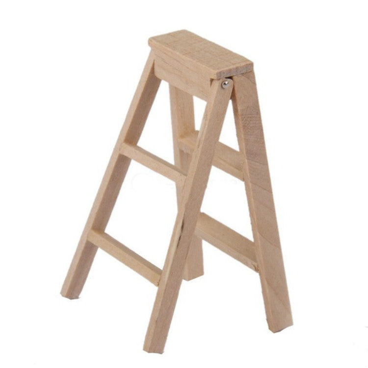 3 PCS 1:12 Toy House Mobili in miniatura Scala in legno, Wooden Ladder