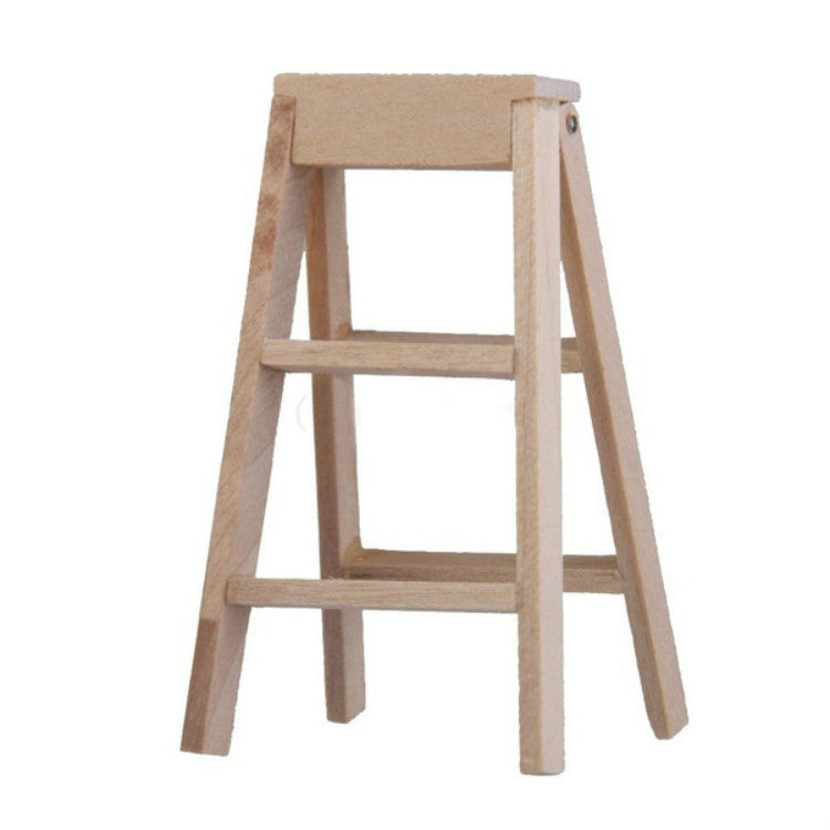 3 PCS 1:12 Toy House Mobili in miniatura Scala in legno, Wooden Ladder