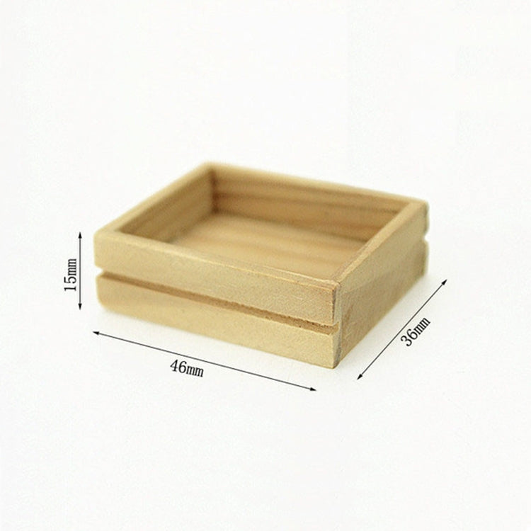 Mini scatola di legno per accessori per la casa dei giocattoli da 3 pezzi, Wooden Box