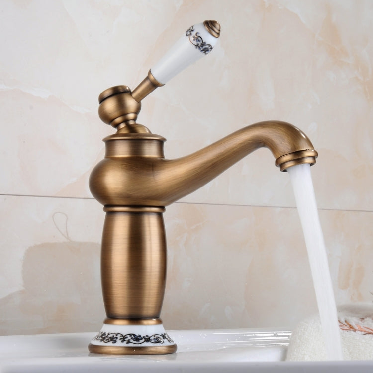 Rubinetto in porcellana bianca blu antico caldo freddo doppio rame, Black, Antique, Platinum, Black Gold