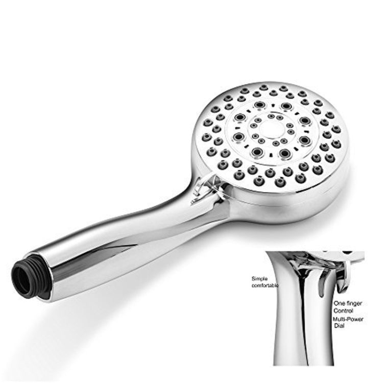 Soffione doccia da 4 pollici ABS Bagno Doccia da bagno Doccetta a forma rotonda ad alta pressione a risparmio idrico, 4 Inches Shower Head