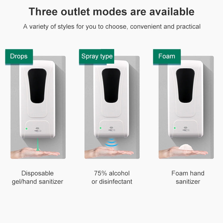 Dispenser automatico di sapone a induzione da 1000 ml Dispenser di sapone anti-virus senza contatto, 1000ML Foam Type, 1000ML Liquid Type, 1000ML Spray Type