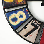 Orologio da parete digitale rotondo retrò Orologio decorativo in ferro battuto con targa creativa, Round Retro Wall Clock