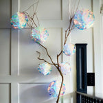 2 pezzi di decorazioni per palline a nido d'ape con pellicola al neon, decorazioni per matrimoni, feste di compleanno, 10cm, 15cm, 20cm, 25cm, 30cm