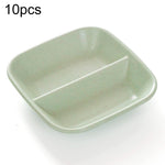 10 pezzi accessori da cucina 2 in 1 piatti di salsa di condimento piattino di insalata di paglia di grano ciotola stoviglie piatto di condimento strumenti di cottura