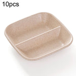 10 pezzi accessori da cucina 2 in 1 piatti di salsa di condimento piattino di insalata di paglia di grano ciotola stoviglie piatto di condimento strumenti di cottura