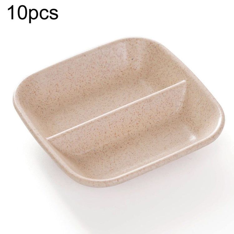 10 pezzi accessori da cucina 2 in 1 piatti di salsa di condimento piattino di insalata di paglia di grano ciotola stoviglie piatto di condimento strumenti di cottura