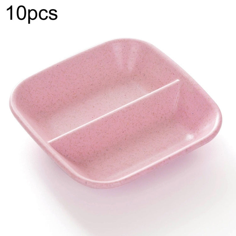 10 pezzi accessori da cucina 2 in 1 piatti di salsa di condimento piattino di insalata di paglia di grano ciotola stoviglie piatto di condimento strumenti di cottura