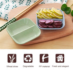 10 pezzi accessori da cucina 2 in 1 piatti di salsa di condimento piattino di insalata di paglia di grano ciotola stoviglie piatto di condimento strumenti di cottura