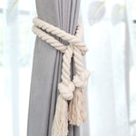 2 PCS Cinghie per tende in filo di cotone spesso Cinghie di protezione ambientale in corda di cotone fatte a mano, Thread Curtain Straps
