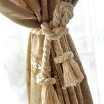 2 PCS Cinghie per tende in filo di cotone spesso Cinghie di protezione ambientale in corda di cotone fatte a mano, Thread Curtain Straps