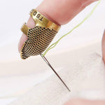 Accessori per strumenti da cucito, protezioni per dita per ditale da cucito regolabili in metallo per uso domestico, S, M
