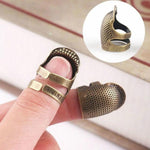 Accessori per strumenti da cucito, protezioni per dita per ditale da cucito regolabili in metallo per uso domestico, S, M