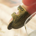 Accessori per strumenti da cucito, protezioni per dita per ditale da cucito regolabili in metallo per uso domestico, S, M
