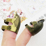 Accessori per strumenti da cucito, protezioni per dita per ditale da cucito regolabili in metallo per uso domestico, S, M